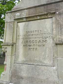 Inscription on the Memorial Fountain, Stanhope May 2016